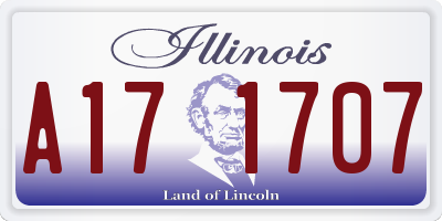 IL license plate A171707