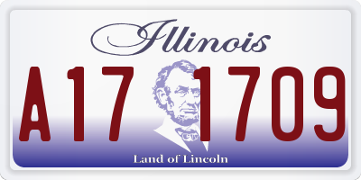 IL license plate A171709