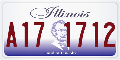 IL license plate A171712