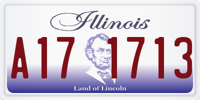 IL license plate A171713