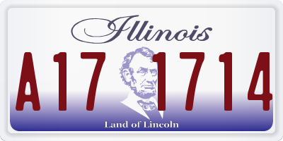 IL license plate A171714