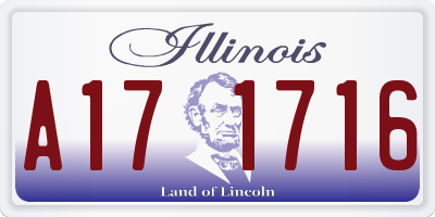 IL license plate A171716