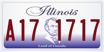 IL license plate A171717