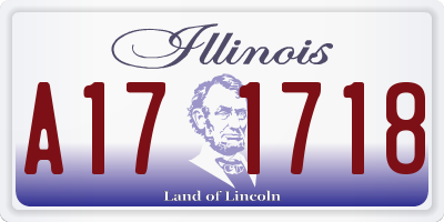 IL license plate A171718
