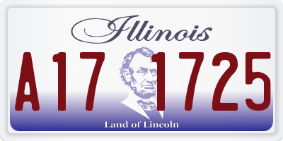 IL license plate A171725
