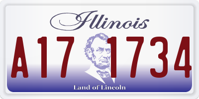 IL license plate A171734