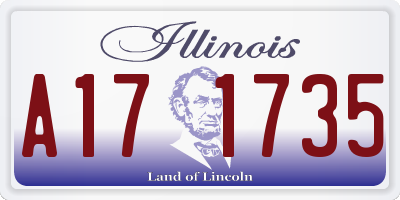 IL license plate A171735