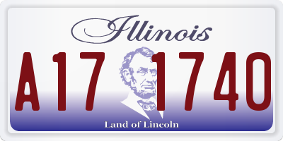 IL license plate A171740