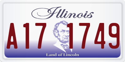 IL license plate A171749