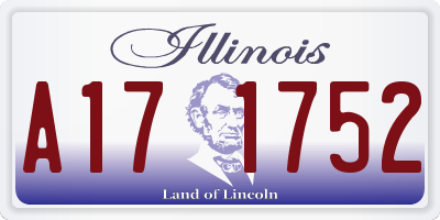 IL license plate A171752