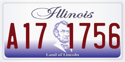 IL license plate A171756