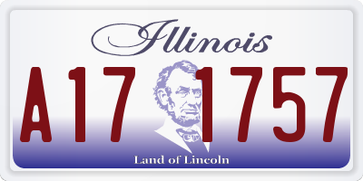 IL license plate A171757