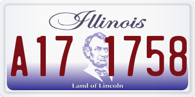 IL license plate A171758