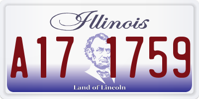 IL license plate A171759