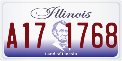IL license plate A171768