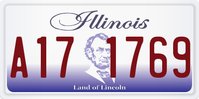 IL license plate A171769