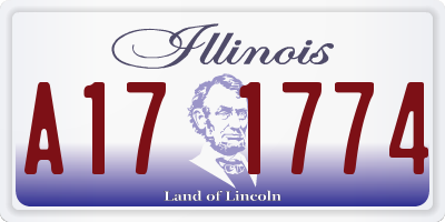 IL license plate A171774