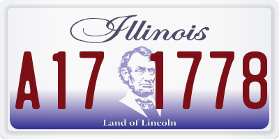 IL license plate A171778
