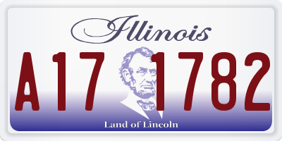 IL license plate A171782