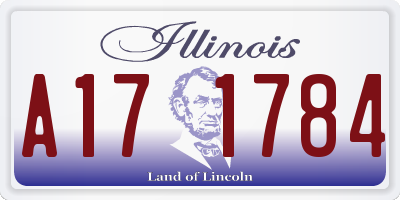 IL license plate A171784