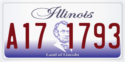 IL license plate A171793