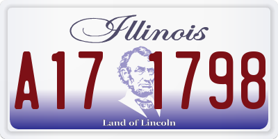 IL license plate A171798