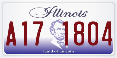 IL license plate A171804