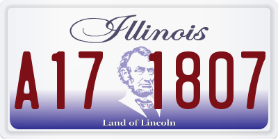 IL license plate A171807