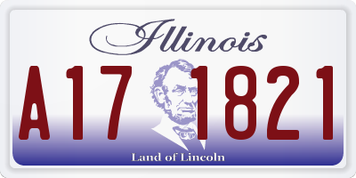 IL license plate A171821