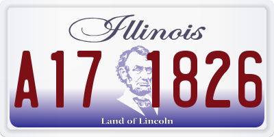 IL license plate A171826