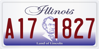 IL license plate A171827