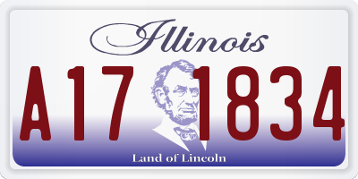 IL license plate A171834