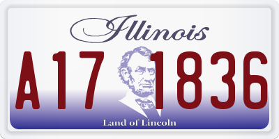 IL license plate A171836