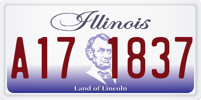 IL license plate A171837