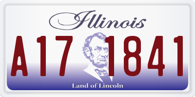 IL license plate A171841