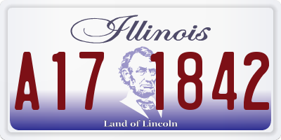 IL license plate A171842
