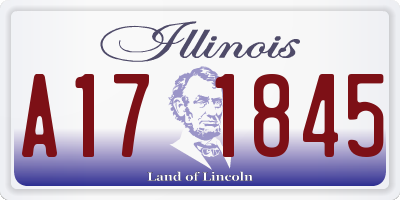 IL license plate A171845