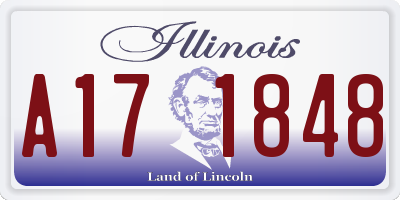 IL license plate A171848