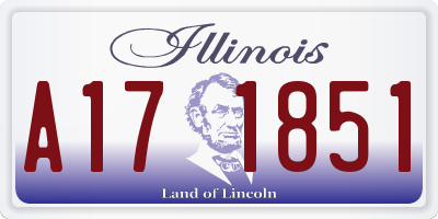 IL license plate A171851