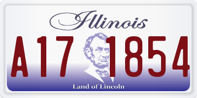 IL license plate A171854