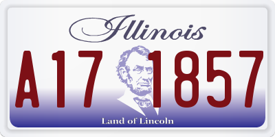IL license plate A171857