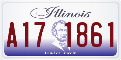 IL license plate A171861