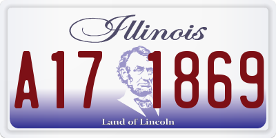 IL license plate A171869