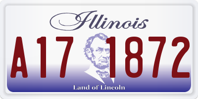 IL license plate A171872