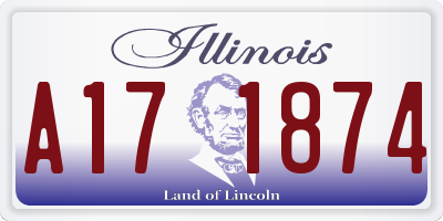 IL license plate A171874