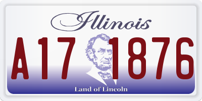 IL license plate A171876