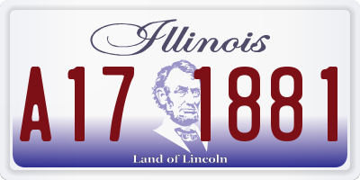 IL license plate A171881