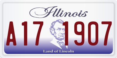IL license plate A171907