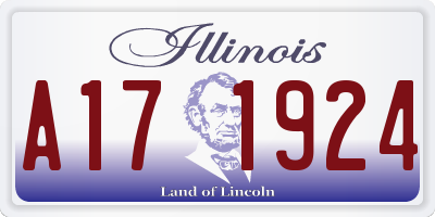 IL license plate A171924