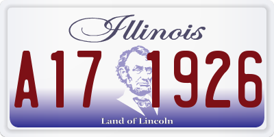 IL license plate A171926